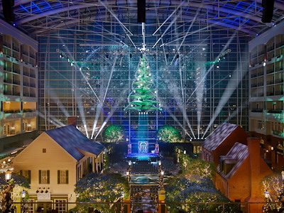 Christmas tree in Gaylord National Atrium