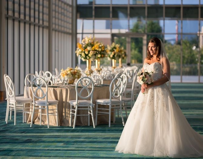 Bride in RIverView Ballroom at Gaylord National