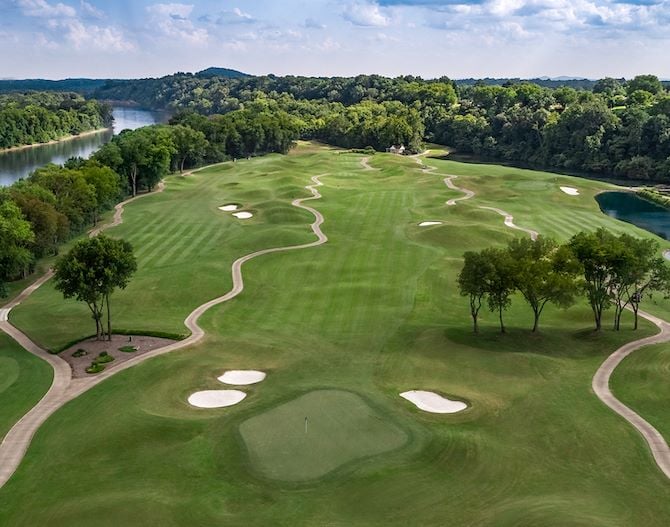 Gaylord Springs Golf Greenery on Cumberland River in Nashville, TN