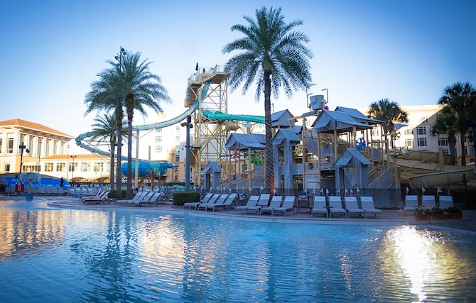 Cypress Springs water slides and playhouse at Gaylord Palms