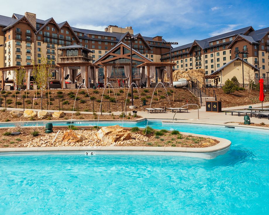 Arapahoe Springs Lazy River in front of Gaylord Rockies Resort in Aurora, CO
