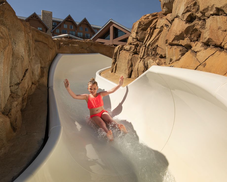 Arapahoe Springs Outdoor Water Slide at Gaylord Rockies Resort in Aurora, CO