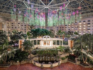 St. Augustine Atrium gardens and light show at Gaylord Palms