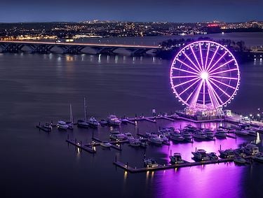 Capital Wheel at evening in National Harbor, MD