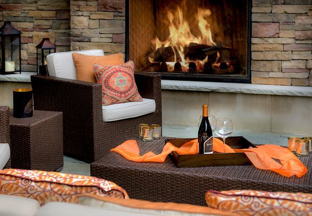 Outdoor Patio Fireplace 