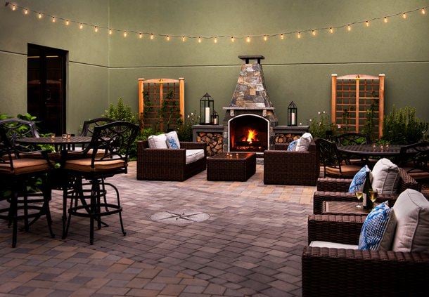 Courtyard & Outdoor Fireplace
