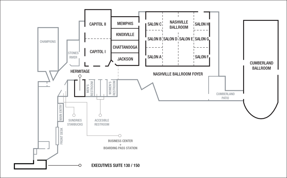 Wedding Event Space Floor Plans at the Nashville Airport