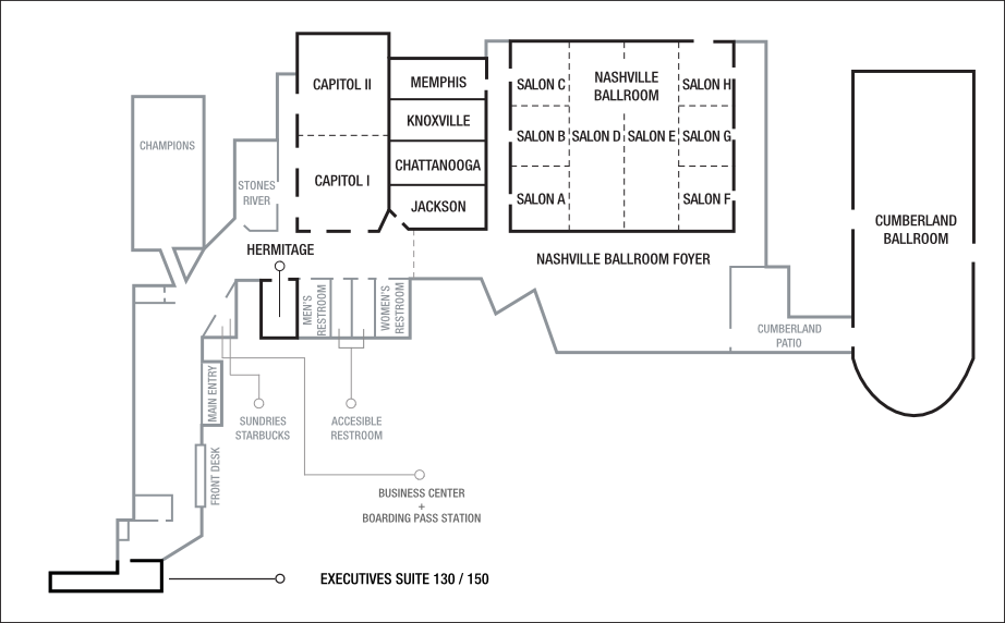 Wedding Event Space Floor Plans at the Nashville Airport