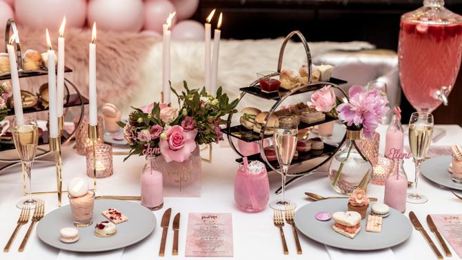 Baby shower Pink theme table setting
