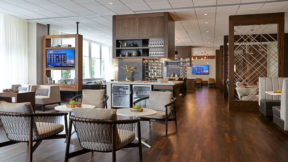 Gather, eat, and relax in the M Club Lounge