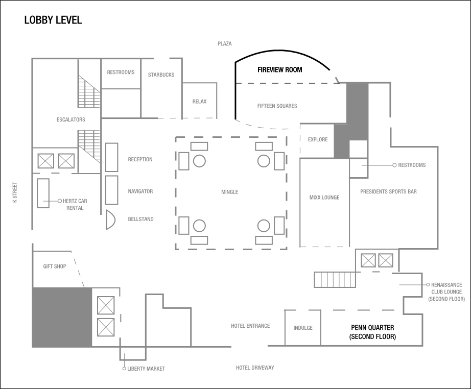 Wedding Event Space Floor Plans at the Renaissance Washington, DC ...