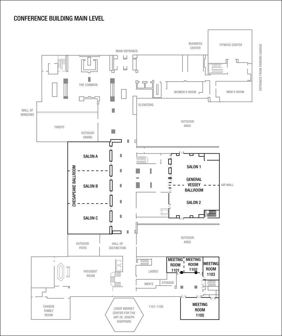 Wedding Event Space Floor Plans at the College Park Marriott Hotel ...